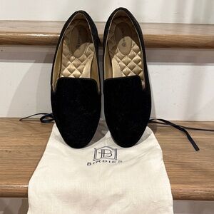 Birdies Women’s Black Velvet Slip-On Loafers